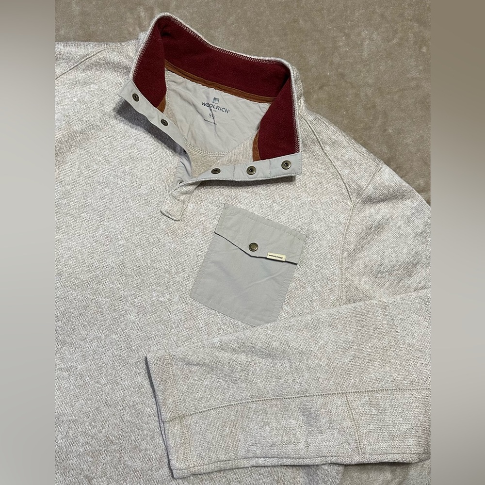 Woolrich Mock Neck 1/4 Snap Pullover Sweater Size XXL